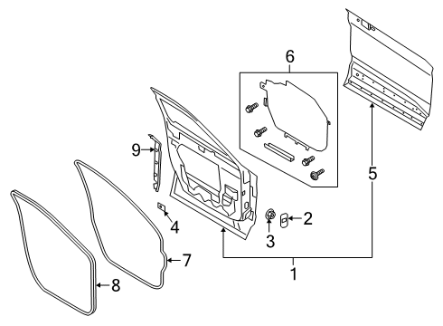 2022 Ford Police Interceptor Utility Door & Components Diagram
