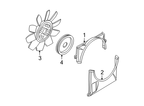 2007 Mercury Mountaineer Cooling System, Radiator, Water Pump, Cooling Fan Diagram