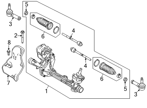 2015 Ford Police Interceptor Utility Steering Column & Wheel, Steering Gear & Linkage Diagram