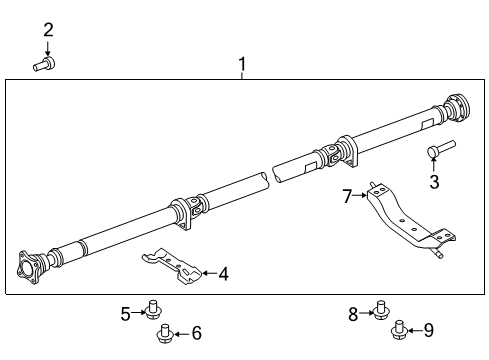 2012 Lincoln MKT Drive Shaft - Rear Diagram