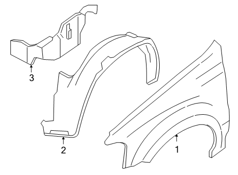2005 Ford Escape Fender & Components Diagram