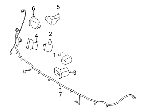 2017 Ford C-Max Electrical Components - Front Bumper Diagram
