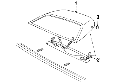 1988 Ford Mustang High Mount Lamps Diagram