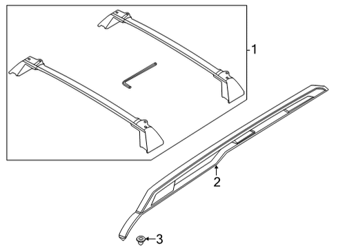 2022 Ford Bronco Sport Luggage Carrier Diagram