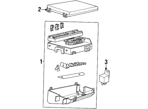1998 Ford Crown Victoria Fuse Box Diagram for F1AZ-14A068-A