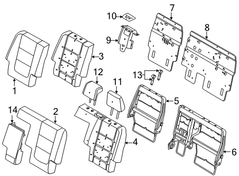 2018 Ford Police Interceptor Utility Second Row Seats Diagram