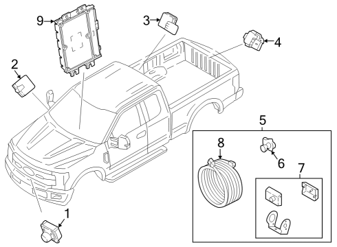 2023 Ford F-250 Super Duty Electrical Components Diagram