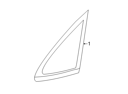 2019 Ford Fiesta Quarter Panel - Glass & Hardware Diagram