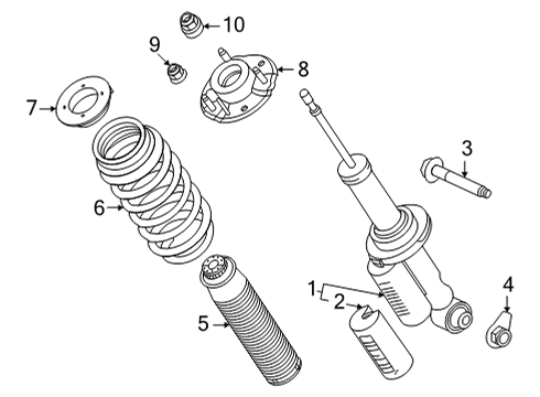2021 Ford Bronco Struts & Components - Rear Diagram