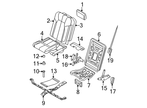 2007 Mercury Mountaineer Rear Seat Diagram