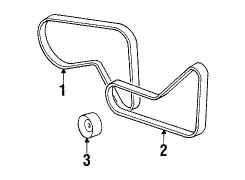 1990 Lincoln Town Car Alternator Belt Diagram for E6AZ-8620-B