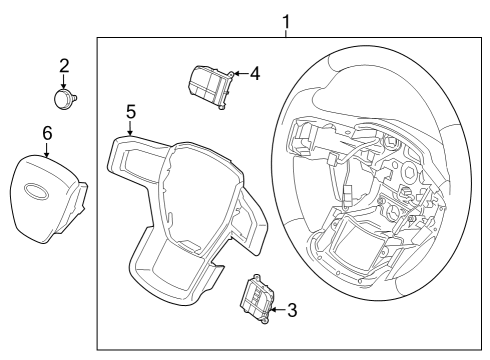 2022 Ford F-150 Lightning Steering Wheel & Trim Diagram