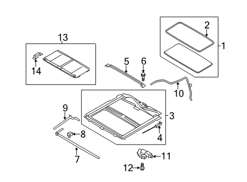 2014 Ford F-250 Super Duty Sunroof Diagram