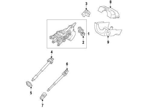 2010 Ford Mustang Upper Shroud Diagram for AR3Z-3530-AB