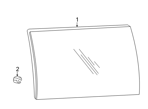 2005 Mercury Monterey Side Loading Door - Glass & Hardware Diagram
