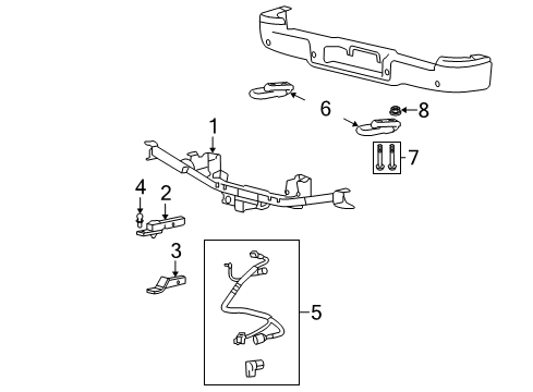 2008 Ford F-150 Tow Hook & Hitch Diagram