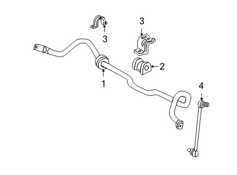 2003 Ford Focus Stabilizer Bar & Components - Front Diagram