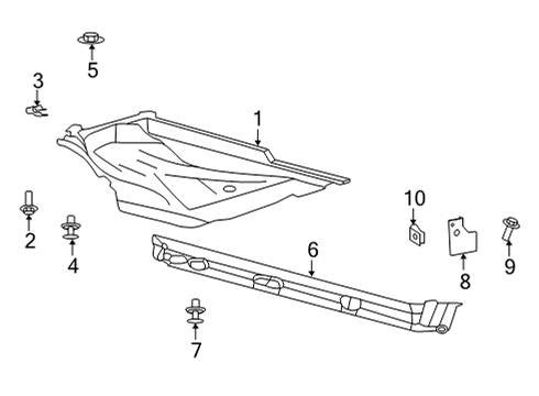 2021 Lincoln Corsair Splash Shields Diagram