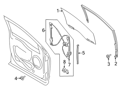 2022 Ford F-150 Front Door Diagram