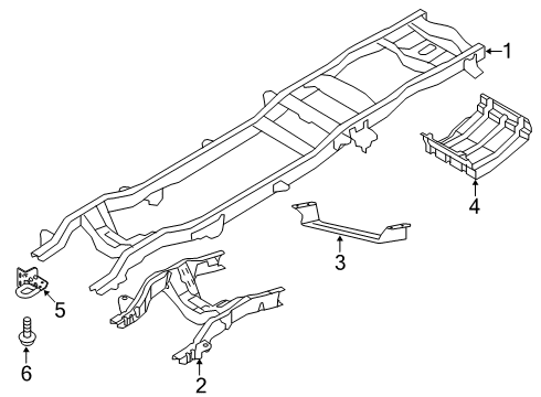 2009 Ford F-250 Super Duty Frame & Components Diagram