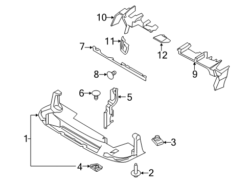 2017 Ford Transit-150 Splash Shields Diagram