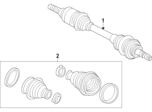 2012 Lincoln MKX Front Axle Shafts & Joints, Drive Axles Diagram