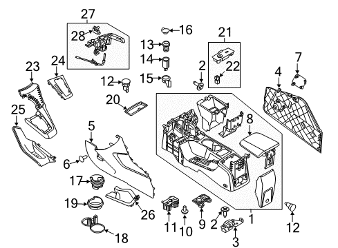 2013 Ford Focus Center Console Diagram