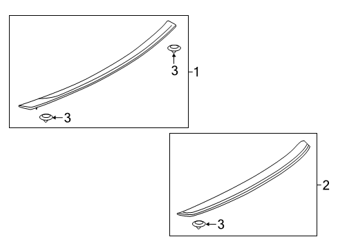 2020 Ford Mustang Rear Spoiler Diagram 1 - Thumbnail