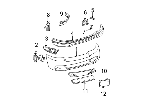 2004 Ford F-150 Heritage Front Bumper Diagram