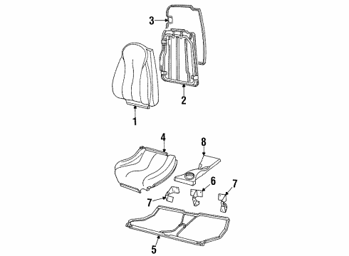 1999 Mercury Cougar Console Diagram for F8RZ63045A36CAA