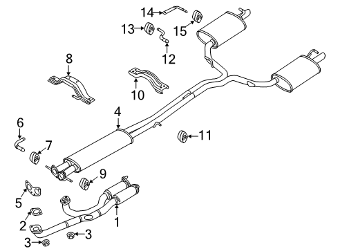 2015 Ford Police Interceptor Utility Exhaust Components Diagram