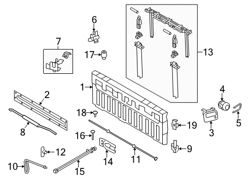 2013 Ford F-150 Tail Gate Diagram