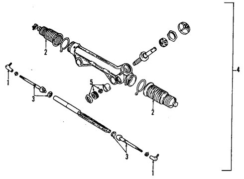 1989 Ford Aerostar P/S Pump & Hoses, Steering Gear & Linkage Diagram