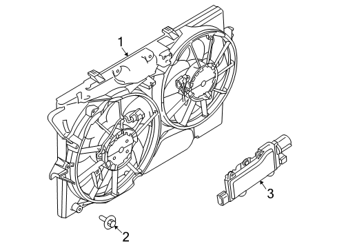 2014 Lincoln MKS Cooling System, Radiator, Water Pump, Cooling Fan Diagram