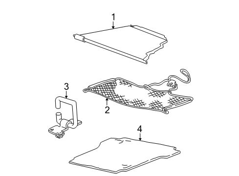 1999 Ford Explorer Interior Trim - Rear Body Diagram