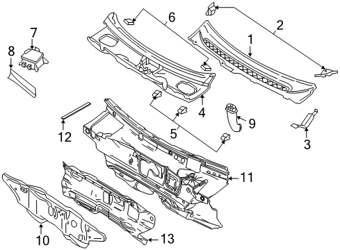 2008 Ford Taurus Cowl Diagram