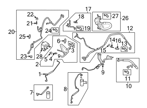 2022 Ford F-150 Lightning Condenser, Compressor & Lines Diagram