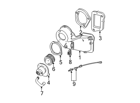 1999 Ford Explorer A/C Evaporator & Heater Components Diagram