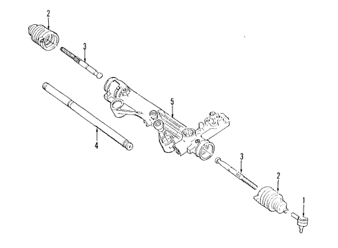 2003 Ford Windstar P/S Pump & Hoses, Steering Gear & Linkage Diagram