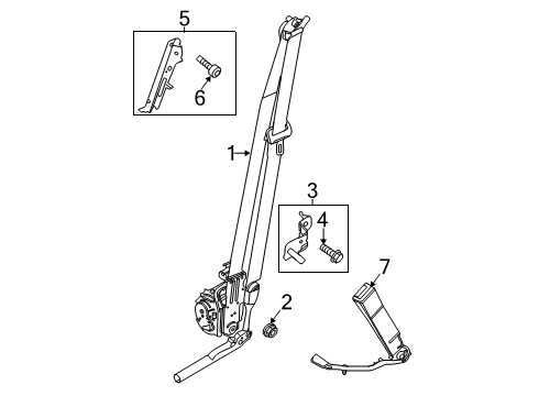 2022 Ford Police Interceptor Utility Seat Belt Diagram