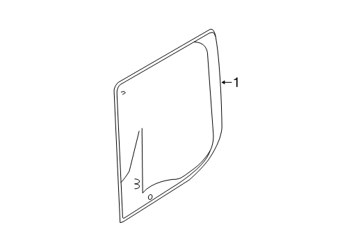 2017 Ford Transit-150 Back Door - Glass & Hardware Diagram