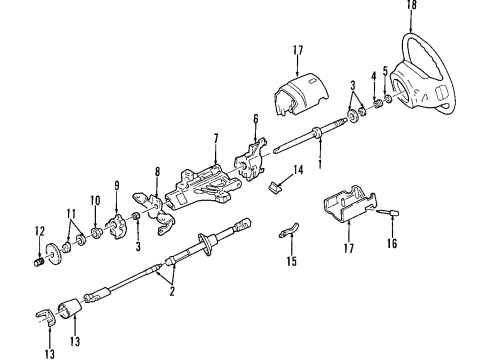 2004 Ford F-150 Heritage Steering Column, Steering Wheel & Trim Diagram