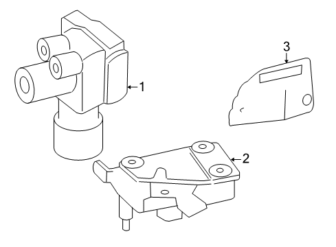 2008 Ford Escape ABS Control Unit Shield Diagram for 8M6Z-2C314-A
