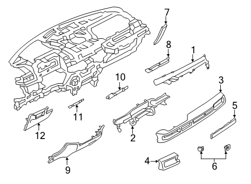 2021 Lincoln Aviator Cluster & Switches, Instrument Panel Diagram