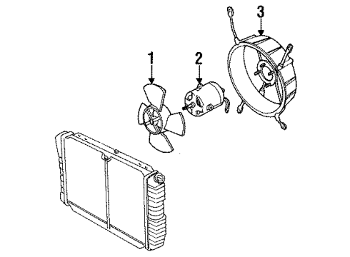 1988 Ford Mustang Cooling System, Radiator, Water Pump, Cooling Fan Diagram