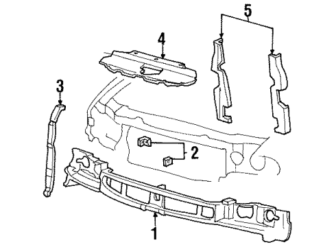 1997 Ford Windstar Upper Deflector Diagram for F58Z-19E525-A