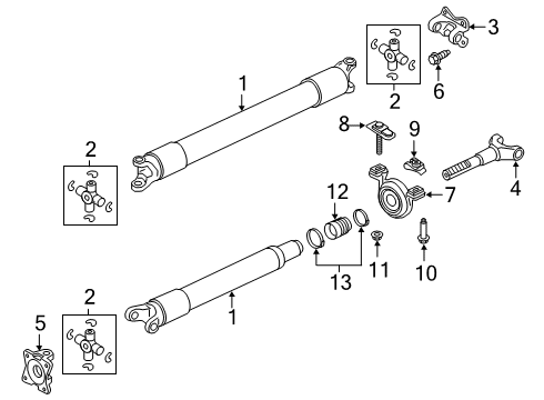 2021 Lincoln Navigator Drive Shaft - Rear Diagram