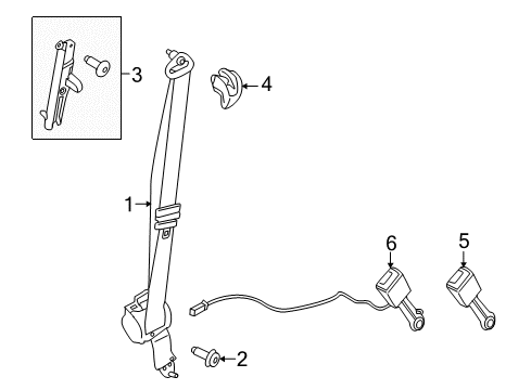 2017 Ford Transit-150 Front Seat Belts Diagram