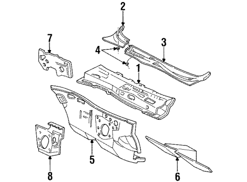1995 Lincoln Continental Cowl Diagram