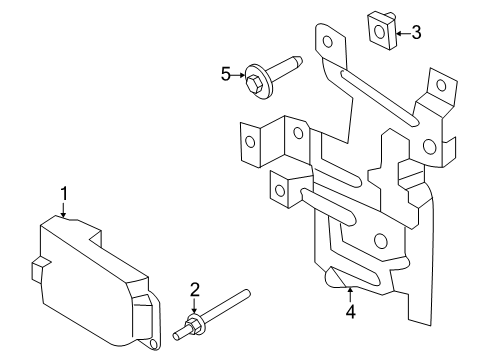 2018 Ford F-250 Super Duty Electrical Components - Front Bumper Diagram
